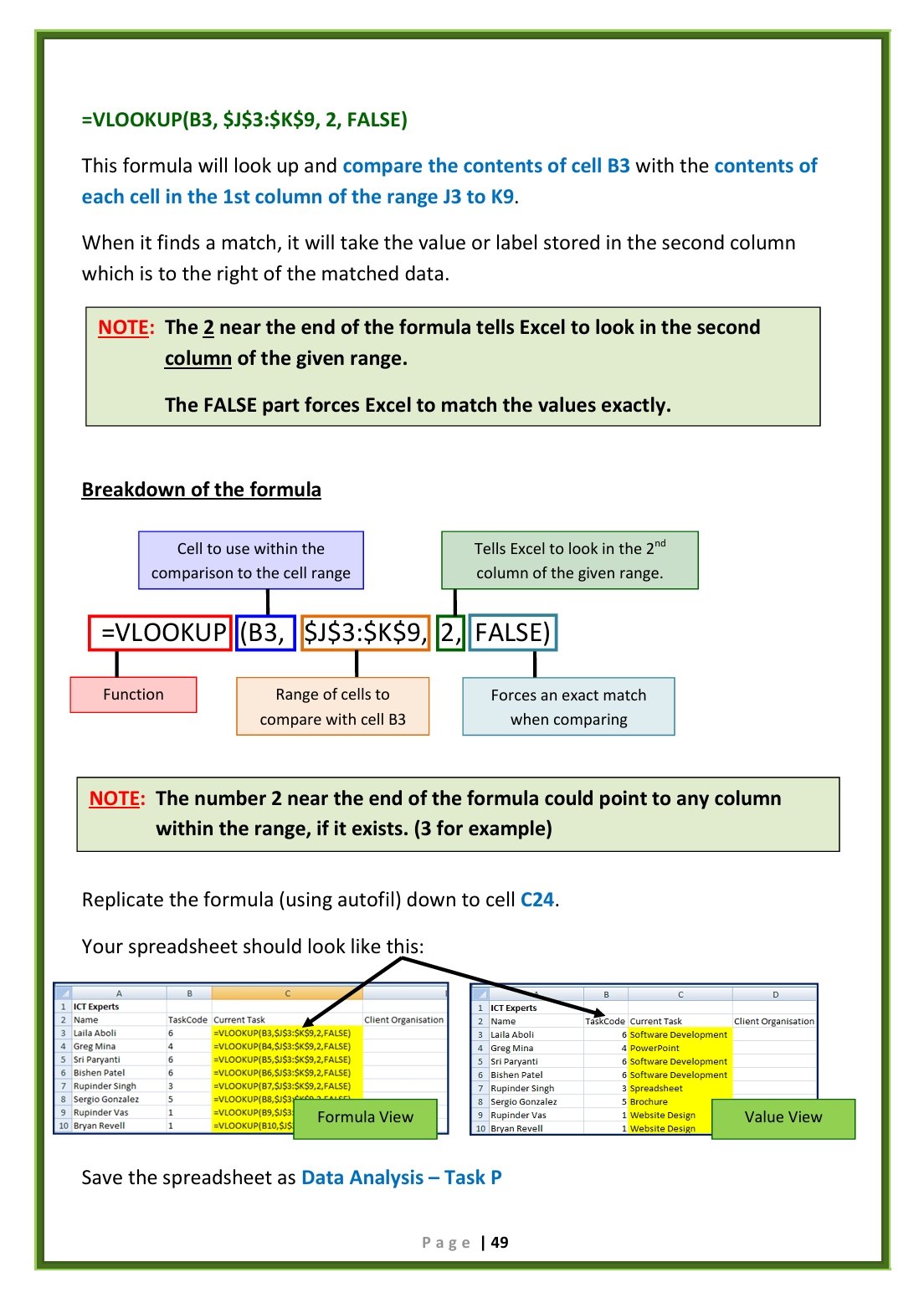 Sample page from the Data Analyst Interview Bundle