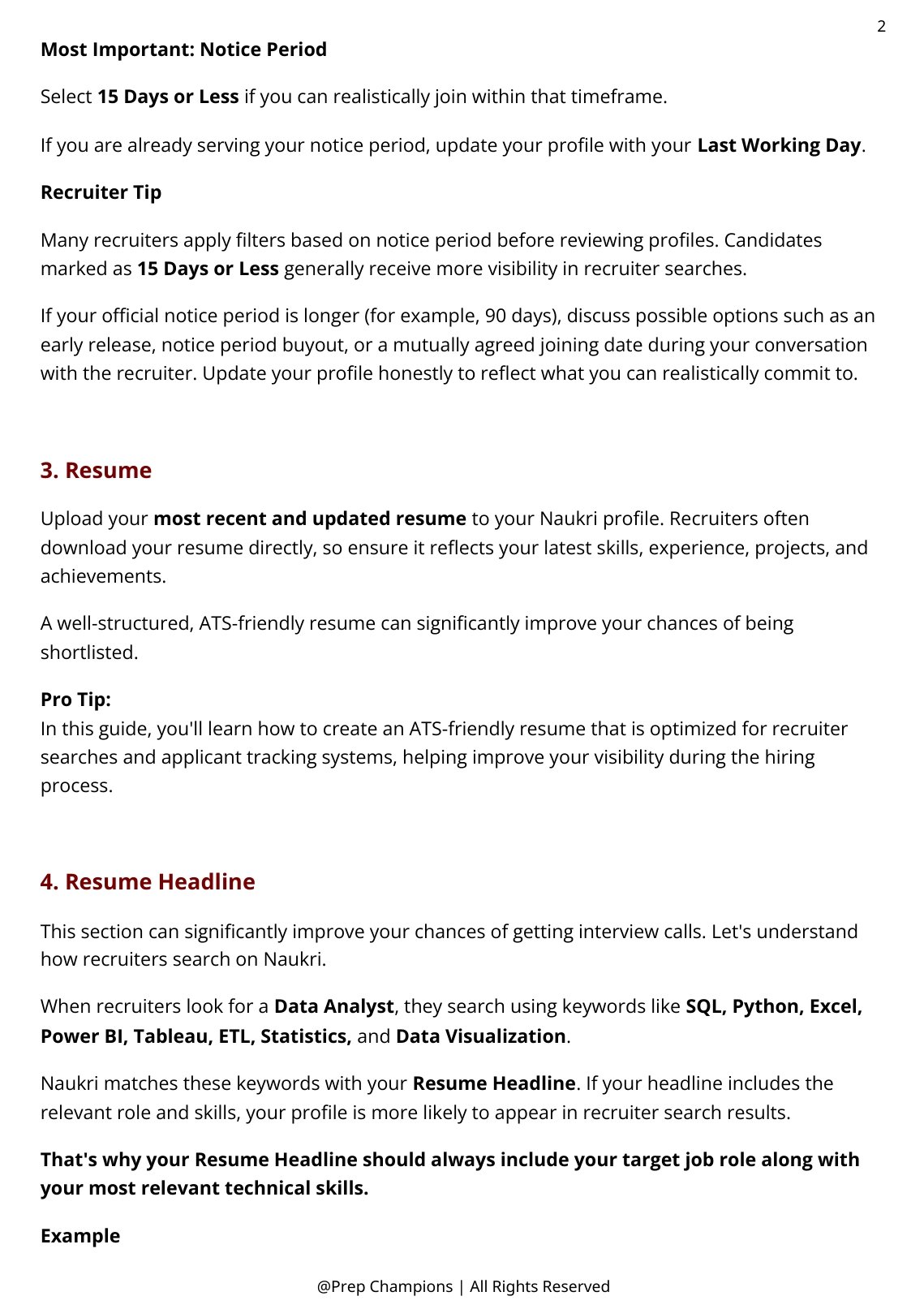 Sample page from the Data Analyst Interview Bundle