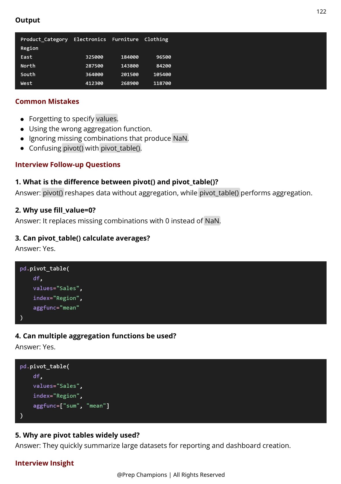 Sample page from the Data Analyst Interview Bundle